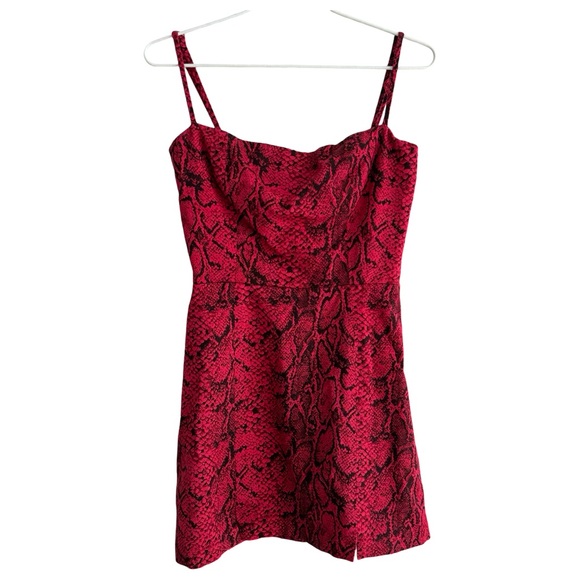Reformation Dresses & Skirts - Reformation Morrison Mini Dress in Red Snake Print